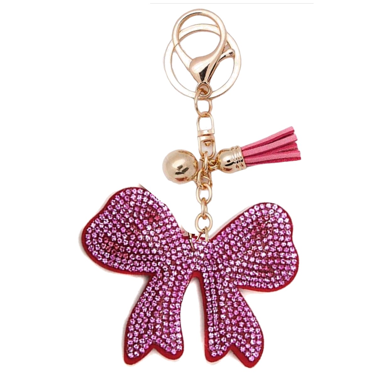 Pink Bow Keychain