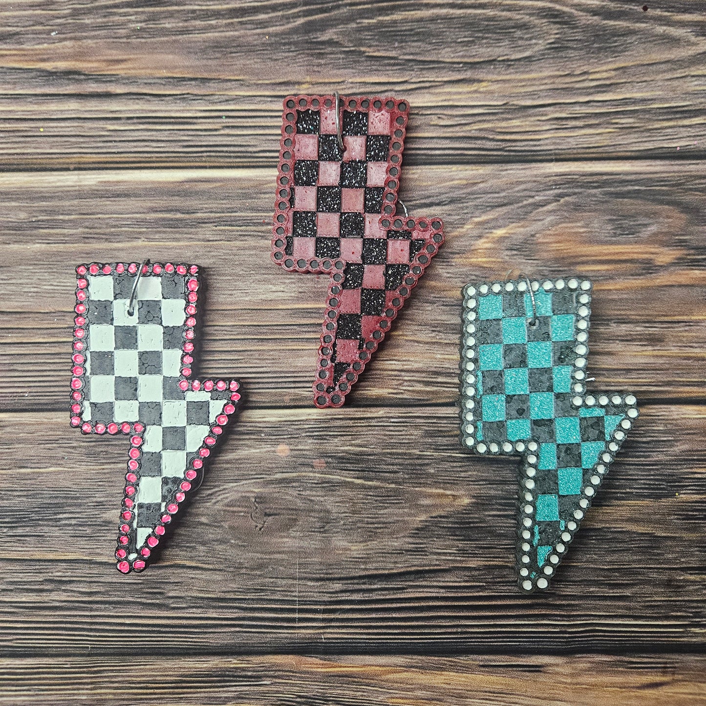 Checkered Lightning Bolt