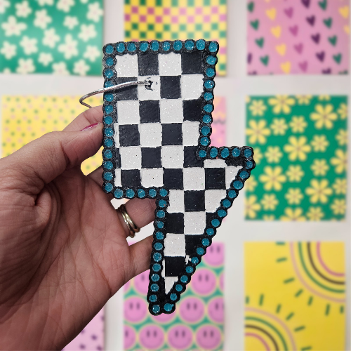 Checkered Lightning Bolt