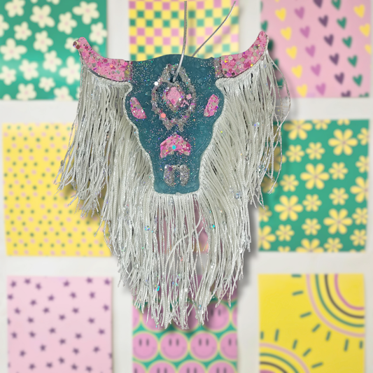 Aztec Steer Skull w/fringe