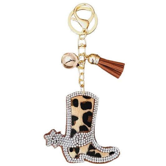 Leopard Boot Keychain