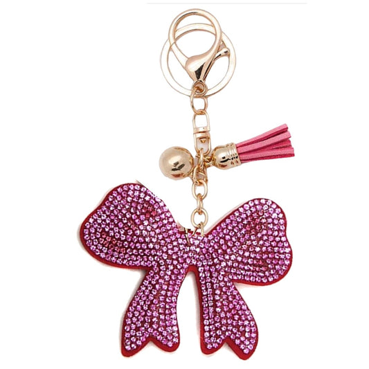 Pink Bow Keychain