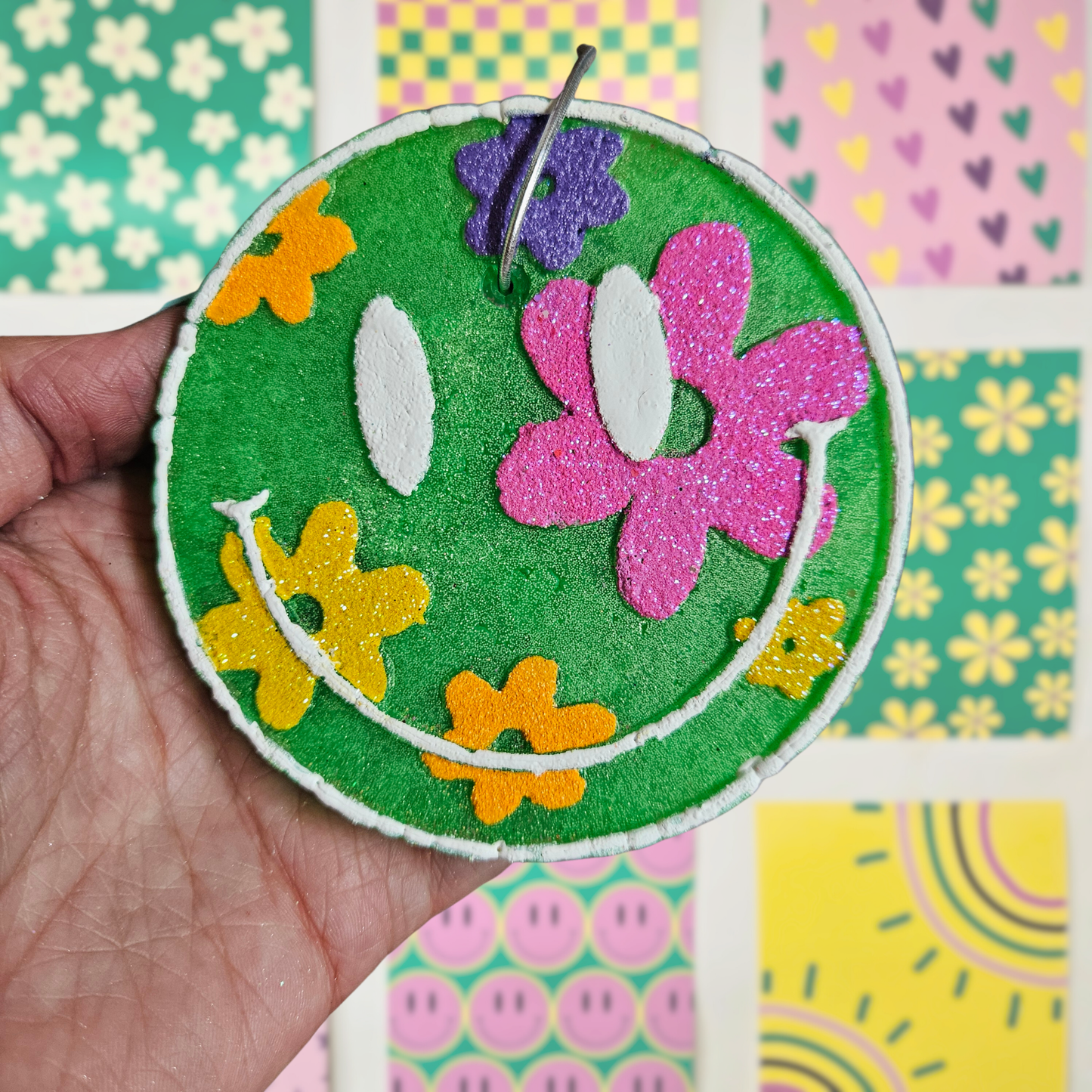 Smiley Face, flowers